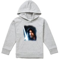 Disney Obiwan Kenobi Poster Kenobi Youth Kids Pull-Over Hoodie, Athletic Heather in Grey | Size: 12-13 Years