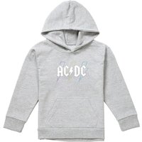 AC/DC ACDC Pastel Bolts Youth Kids Pull-Over Hoodie, Athletic Heather in Grey | Size: 5-6 Years