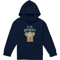Disney Star Wars It'S My Birthday Youth Kids Pull-Over Hoodie, Navy | Size: 7-8 Years