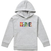 Avengers Hero Brick Logo Pull Over Hoodie Athletic Heather