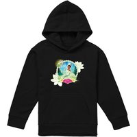 Disney The Princess & The Frog Floral Bayou Beauty With Tiana Youth Kids Pull-Over Hoodie, Black | Size: 9-11 Years