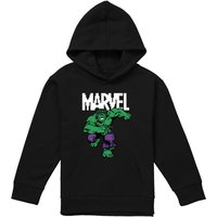 Marvel Hulk Pixel Youth Kids Pull-Over Hoodie, Black | Size: 9-11 Years