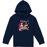 Disney Princess Ariel & Tiana Friends Are Magic Youth Kids Pull-Over Hoodie, Navy | Size: 12-13 Years