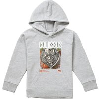 Marvel X-Men Colossus Info Youth Kids Pull-Over Hoodie, Athletic Heather in Grey | Size: 7-8 Years