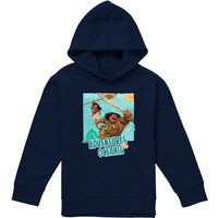 Disney Moana Maui Moana Aventures In Oceania Youth Kids Pull-Over Hoodie, Navy | Size: 7-8 Years