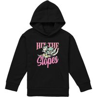 Disney Mickey Mouse Hit The Slopes Youth Kids Pull-Over Hoodie, Black | Size: 5-6 Years