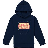 Disney Star Wars Star Logo Youth Kids Pull-Over Hoodie, Navy | Size: 9-11 Years