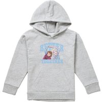 Disney Elsa & Anna Better Together Youth Kids Pull-Over Hoodie, Athletic Heather in Grey | Size: 7-8 Years