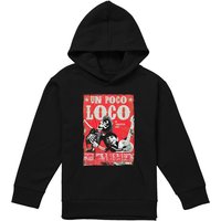 Disney Coco Hector & Miguel Un Poco Loco Poster Youth Kids Pull-Over Hoodie, Black | Size: 5-6 Years