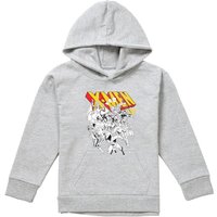 Marvel X-Men Retro Team Youth Kids Pull-Over Hoodie, Athletic Heather in Grey | Size: 9-11 Years