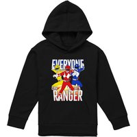 Hasbro Power Rangers Everyone Can Be A Ranger Youth Kids Pull-Over Hoodie, Black | Size: 12-13 Years