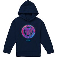 Marvel Black Panther Cyber Panther Youth Kids Pull-Over Hoodie, Navy | Size: 9-11 Years