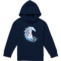 Disney Frozen Believe In Yourself Elsa & Nokk, The Water Spirit Youth Kids Pull-Over Hoodie, Navy | Size: 9-11 Years