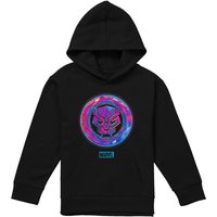 Marvel Black Panther Cyber Panther Youth Kids Pull-Over Hoodie, Black | Size: 5-6 Years