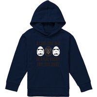 Disney Star Wars Galeggsy Far, Far Away Youth Kids Pull-Over Hoodie, Navy | Size: 5-6 Years