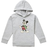 Mickey Mouse Retro Christmas Scarf Pull Over Hoodie Athletic Heather