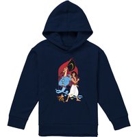 Disney Aladdin The Genie, Jafar & Abu Youth Kids Pull-Over Hoodie, Navy | Size: 12-13 Years
