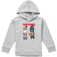 Hasbro Transformers Santa Robots Youth Kids Pull-Over Hoodie, Athletic Heather in Grey | Size: 7-8 Years