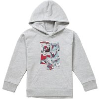 Spiderman Panel Collage Pull Over Hoodie Athletic Heather