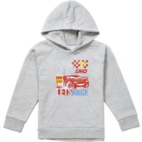 Disney Cars Lets Race Youth Kids Pull-Over Hoodie, Athletic Heather in Grey | Size: 7-8 Years