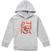 Disney Star Wars Ahsoka Youth Kids Pull-Over Hoodie, Athletic Heather in Grey | Size: 9-11 Years