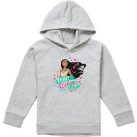 Disney Pocahontas Colours Of The Wind Youth Kids Pull-Over Hoodie, Athletic Heather in Grey | Size: 12-13 Years