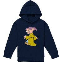 Snow White And The Seven Dwarfs, Dopey Poses Youth Kids Pull-Over Hoodie, Navy | Size: 7-8 Years