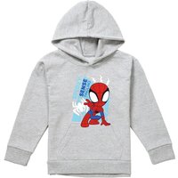 Marvel Spidey & His Amazing Friends Spidey Senses Youth Kids Pull-Over Hoodie, Athletic Heather in Grey | Size: 12-13 Years