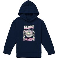 Disney Star Wars Hippie Grogu Youth Kids Pull-Over Hoodie, Navy | Size: 5-6 Years