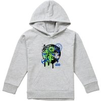 Disney Star Wars Death Star Graffiti Youth Kids Pull-Over Hoodie, Athletic Heather in Grey | Size: 5-6 Years