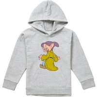 Snow White And The Seven Dwarfs, Dopey Poses Youth Kids Pull-Over Hoodie, Athletic Heather in Grey | Size: 12-13 Years