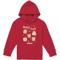 Hasbro Transformers Roll Out Christmas Cookies Youth Kids Pull-Over Hoodie, Red | Size: 5-6 Years