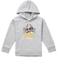 Disney Mickey Mouse Friends Youth Kids Pull-Over Hoodie, Athletic Heather in Grey | Size: 12-13 Years