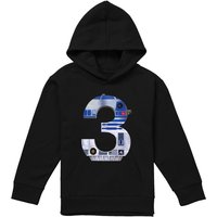 Disney Star Wars R2D2 3 Youth Kids Pull-Over Hoodie, Black | Size: 5-6 Years