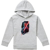 Disney Obiwan Kenobi Reva Painted Youth Kids Pull-Over Hoodie, Athletic Heather in Grey | Size: 5-6 Years