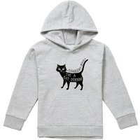 Disney Hocus Pocus Thackery Binx I'M A Cat Person Youth Kids Pull-Over Hoodie, Athletic Heather in Grey | Size: 7-8 Years