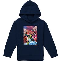 Marvel X-Men Team Defend Youth Kids Pull-Over Hoodie, Navy | Size: 9-11 Years