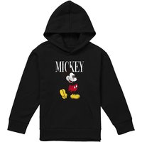 Disney Mickey 90S Classic Youth Kids Pull-Over Hoodie, Black | Size: 12-13 Years