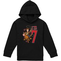 Disney Toy Story Birthday Woody I'M 7 Youth Kids Pull-Over Hoodie, Black | Size: 7-8 Years