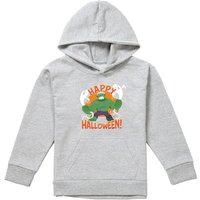 Marvel Hulk Happy Halloween Youth Kids Pull-Over Hoodie, Athletic Heather in Grey | Size: 9-11 Years
