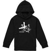 Disney Star Wars Anakin & Darth Vader Manga Lightsaber Fight Youth Kids Pull-Over Hoodie, Black | Size: 5-6 Years