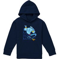 Disney Aladdin Let'S Make Some Magic With The Genie Youth Kids Pull-Over Hoodie, Navy | Size: 5-6 Years