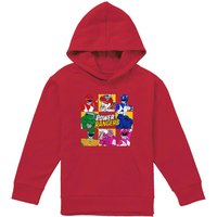 Hasbro Power Rangers Group Box Youth Kids Pull-Over Hoodie, Red | Size: 7-8 Years