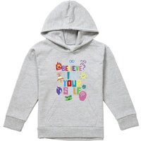 Disney Inside Out 2 Believe In Yourself Youth Kids Pull-Over Hoodie, Athletic Heather in Grey | Size: 5-6 Years