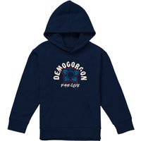 Stranger Things Demogorgon Fan Club Youth Kids Pull-Over Hoodie, Navy | Size: 7-8 Years