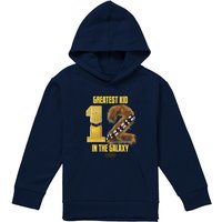 Disney Star Wars Greatest Kid C3Po Chewbacca Youth Kids Pull-Over Hoodie, Navy | Size: 5-6 Years