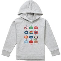 Marvel Hero Pumpkins Youth Kids Pull-Over Hoodie, Athletic Heather in Grey | Size: 7-8 Years