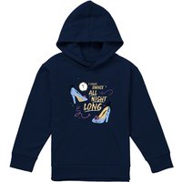 Disney Cinderella Glass Slippers, I Could Dance All Night Long Youth Kids Pull-Over Hoodie, Navy | Size: 7-8 Years