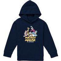 Disney Mickey Mouse Friends Youth Kids Pull-Over Hoodie, Navy | Size: 7-8 Years