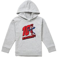 Spiderman Birthday 10 Pull Over Hoodie Athletic Heather